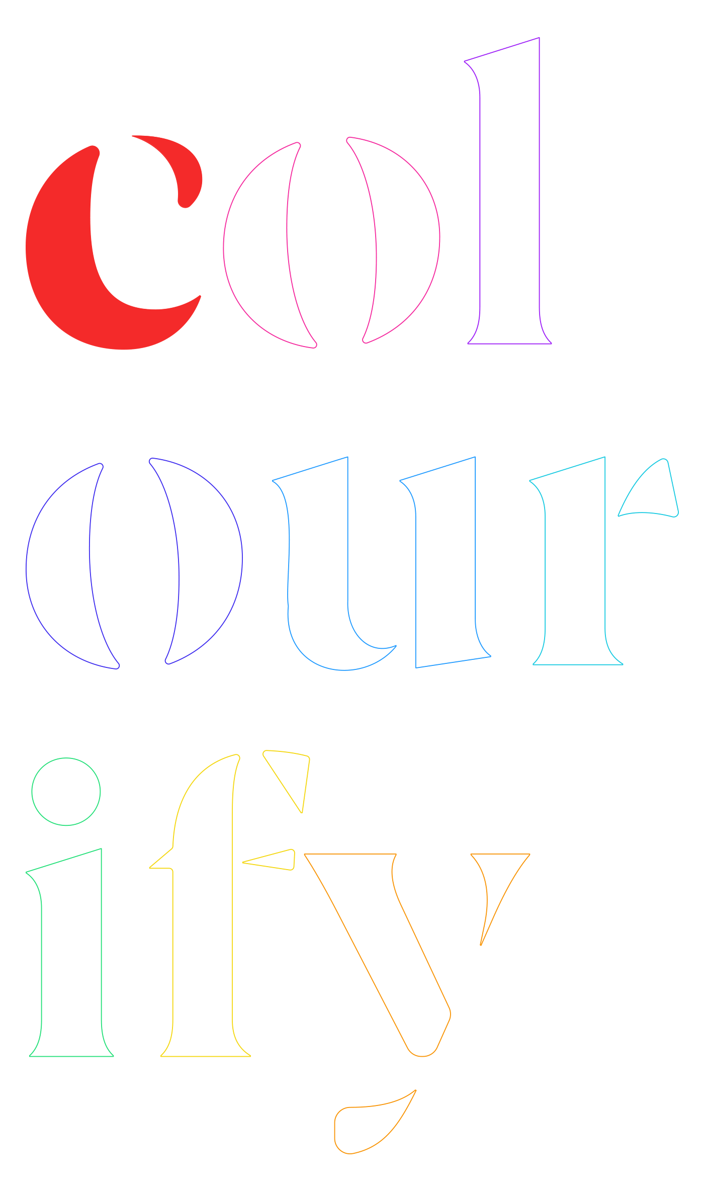 Big Typography Colourify Colours