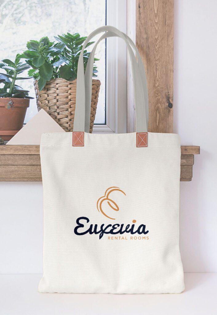 Eugenia Rental Rooms Branding Logo Greek Island Chalkidiki Ammouliani