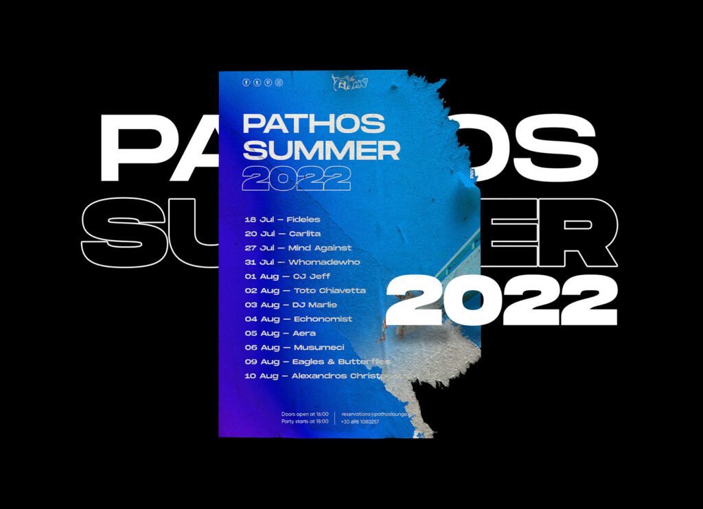 Pathos Ios Club Event Posters 2022 Greece Summer Events