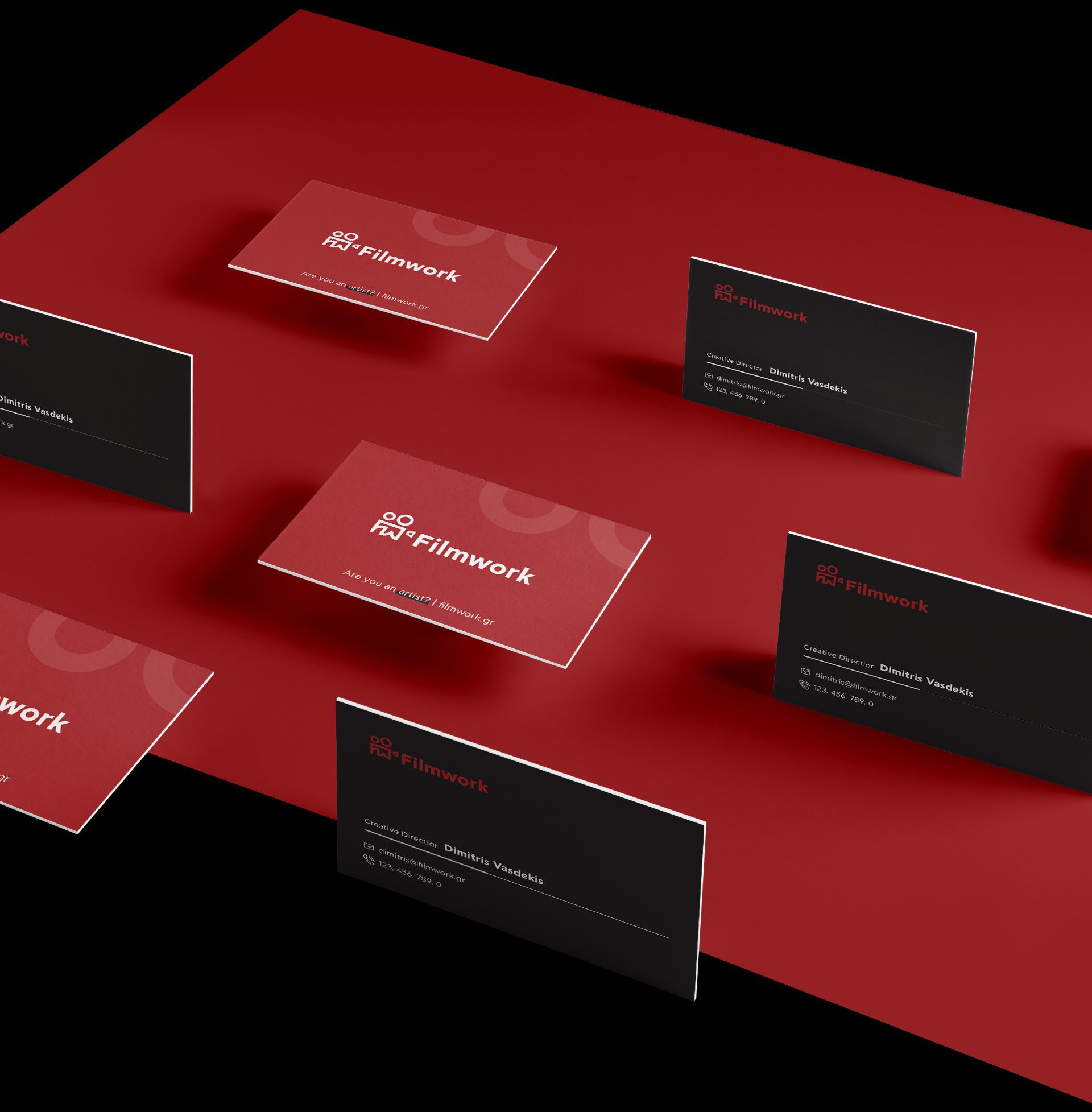 Filmwork Perspective View Business Cards Visual Identity Branding