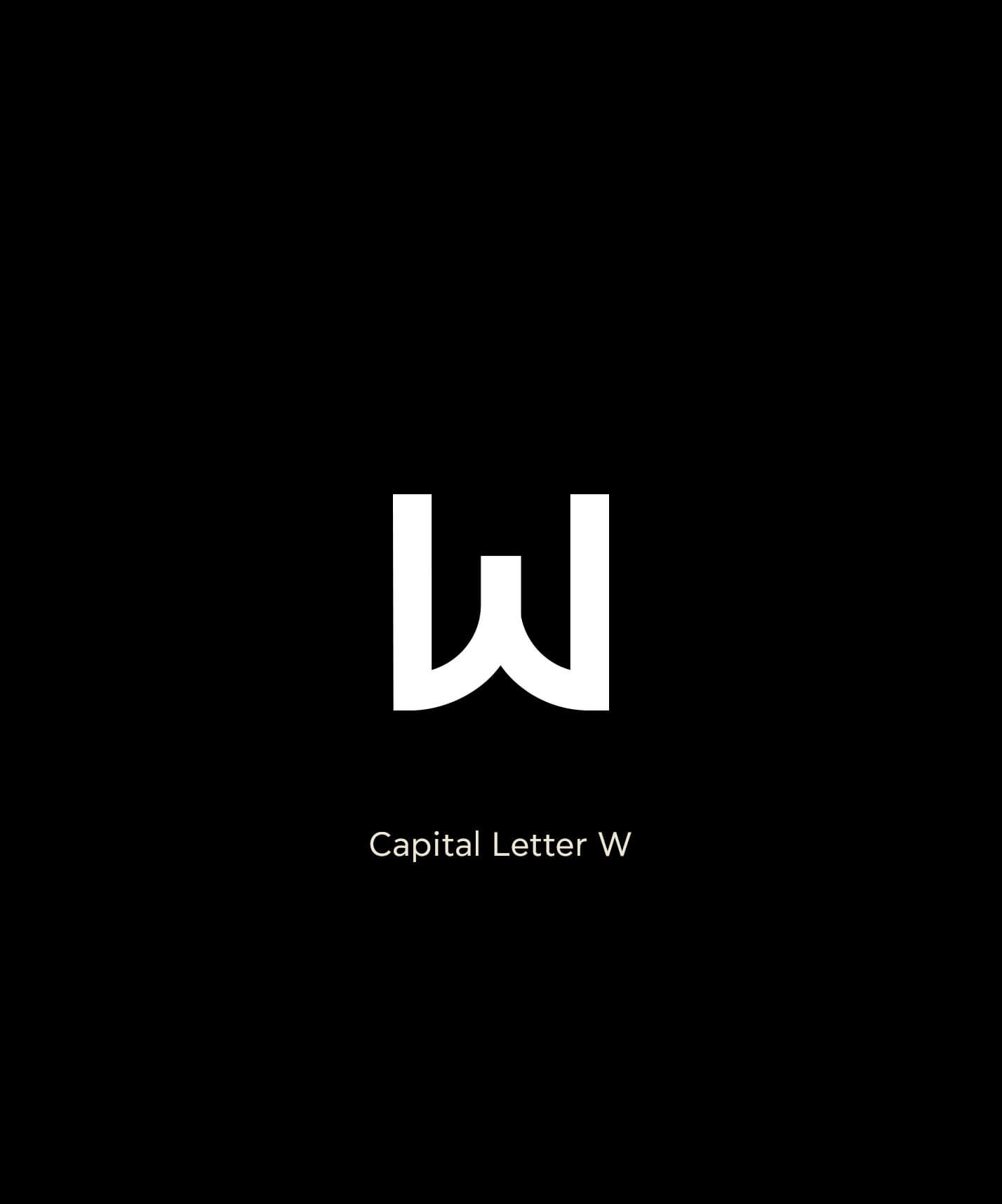 Initial Letter W Logo Inspiration Moodboard Capital Letter