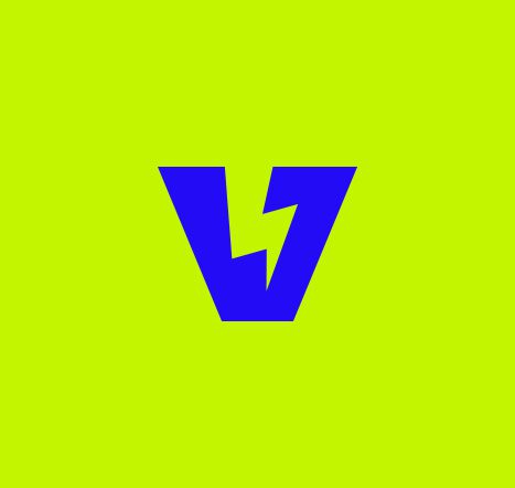 Vic Blue Logo V Letter