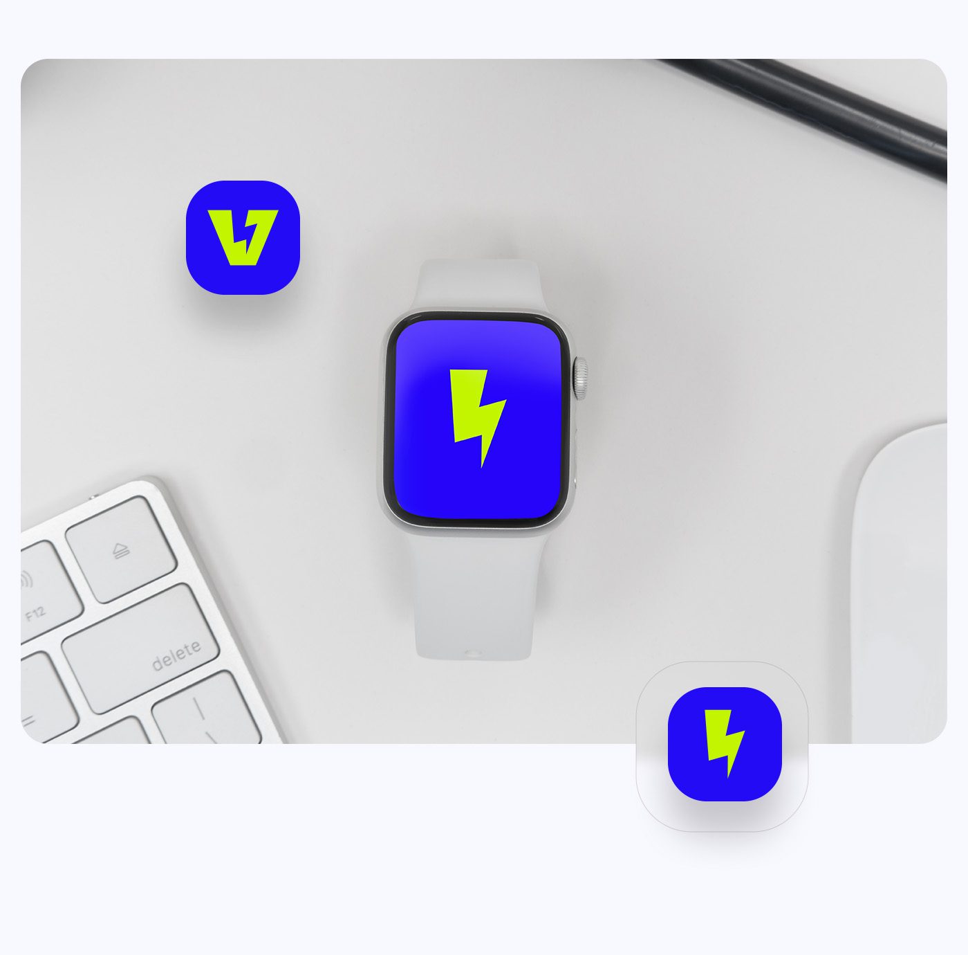 Vic Smartwatch Logo Mockup Thunder Icon