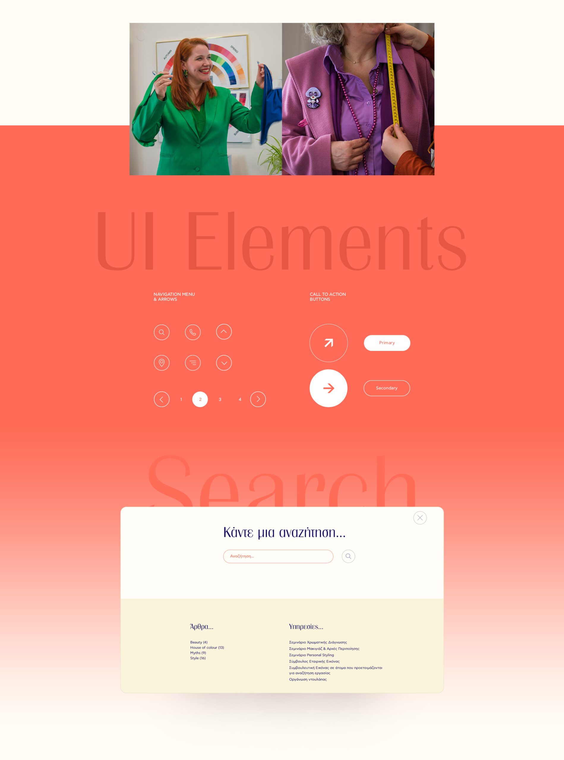 Ui Element Design Aforcolour Website