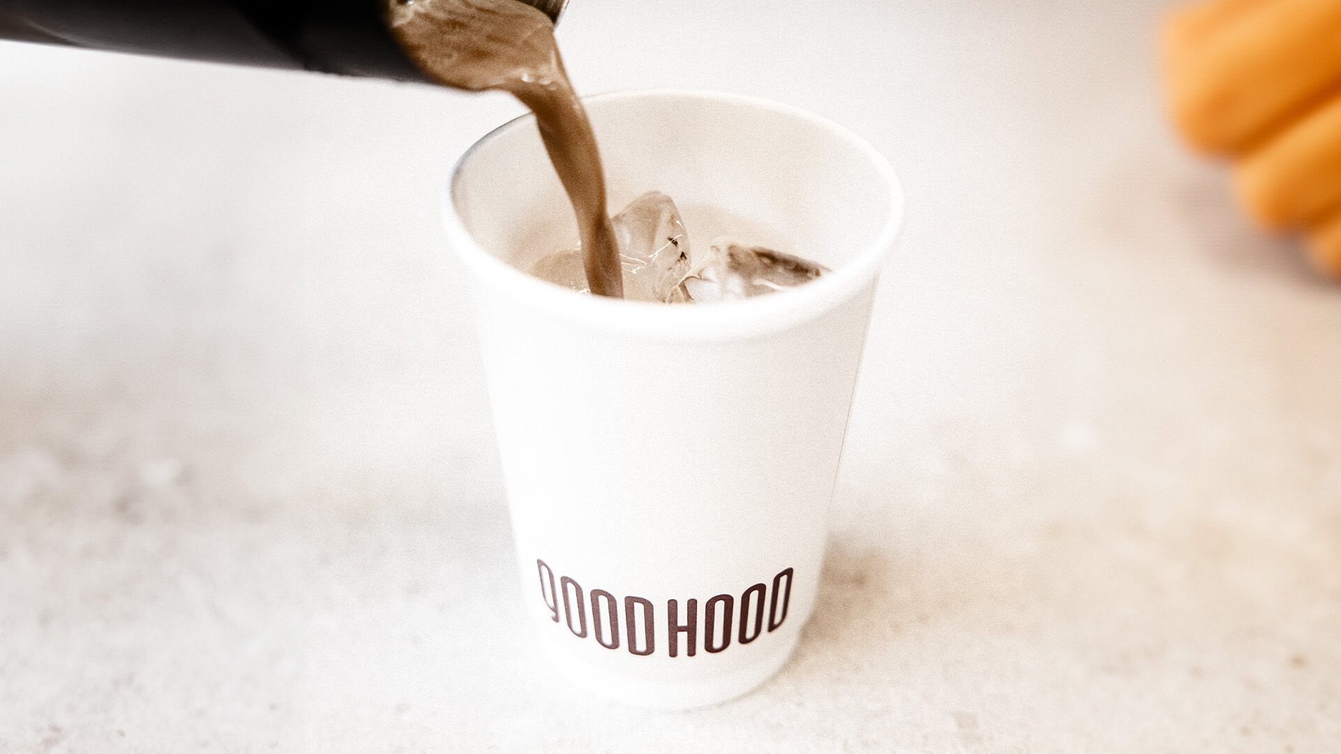 Goodhood Coffee Shop Lifestyle Image Cup Logo